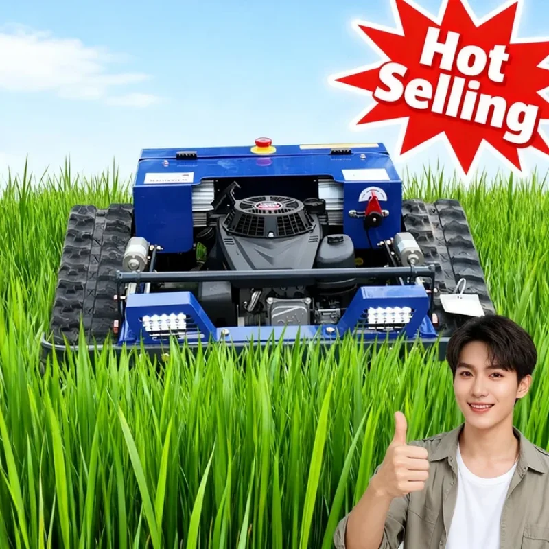 Customized 550mm Cutting Width Remote Control Zero Turn Lawn Mower Automatic Crawler Robot Factory Price
