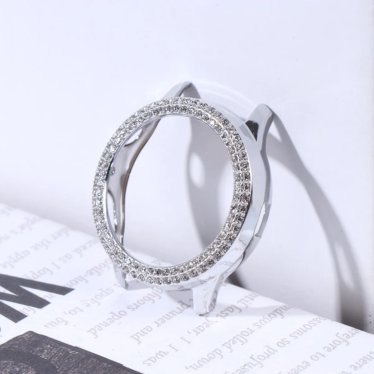 Stylish Watch Shell Protective Case Creative Watch Frame Compatible for Active 2 40mm Silver Long Lasting Accessories