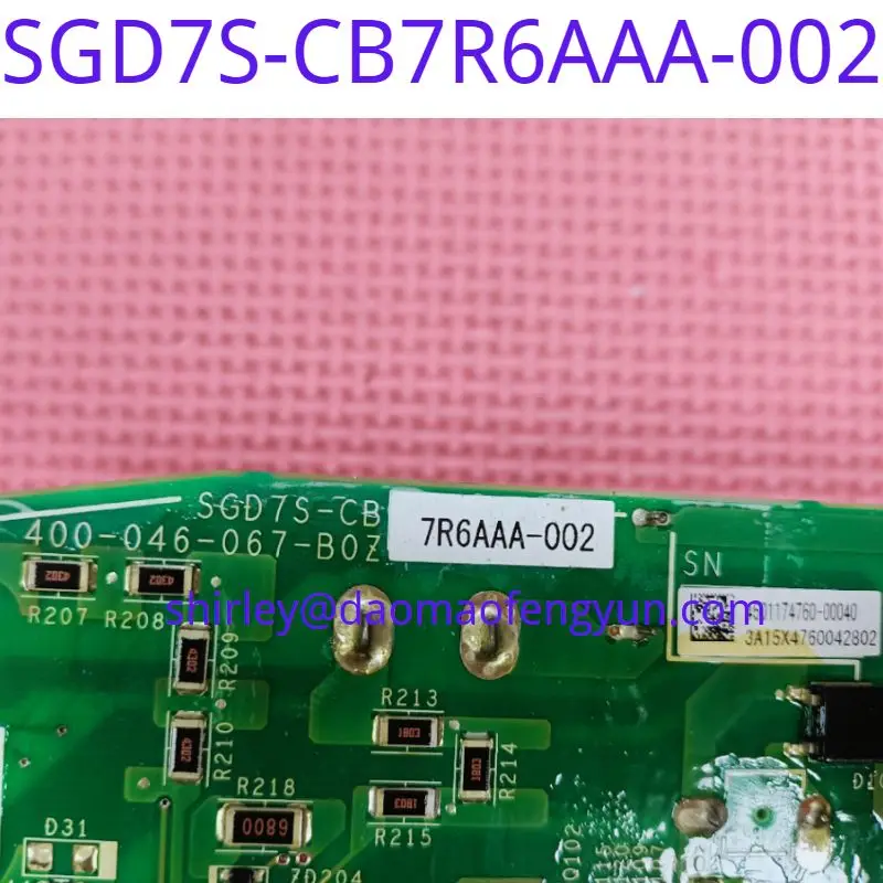 Used Yaskawa 7th generation 1 kW driver board, model SGD7S-CB7R6AAA-002, function OK