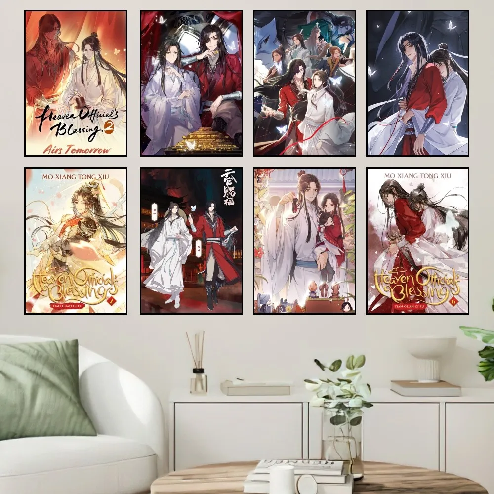 Heaven Officials Blessing 2 Poster Prints Wall Sticker Painting Bedroom Living Room Decoration Office Home Self Adhesive