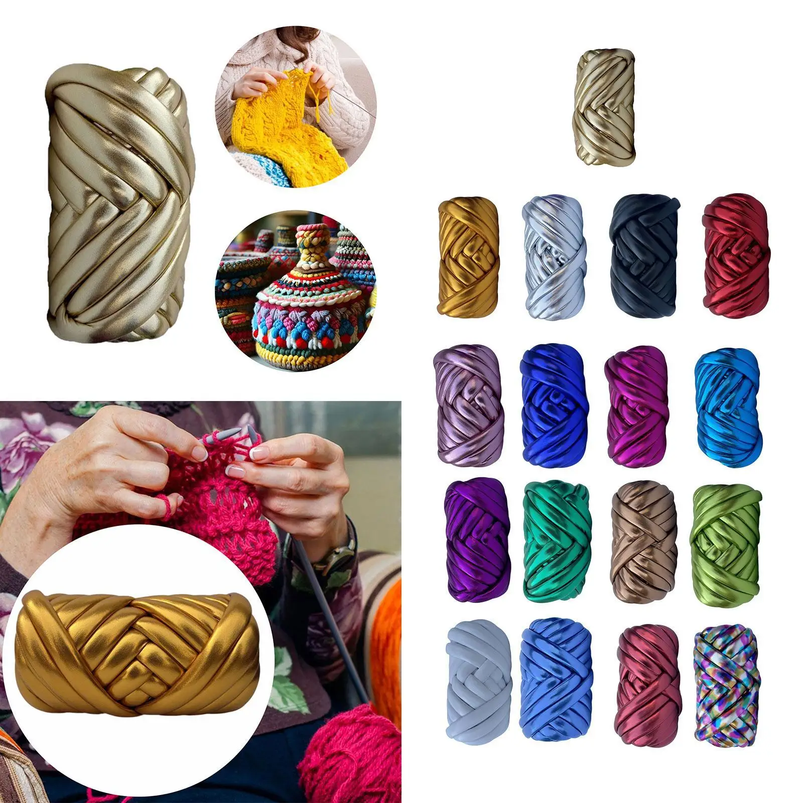 Chunky Yarn Arm Knitting Yarn Weight Yarn for Crochet Macrame Rug Making
