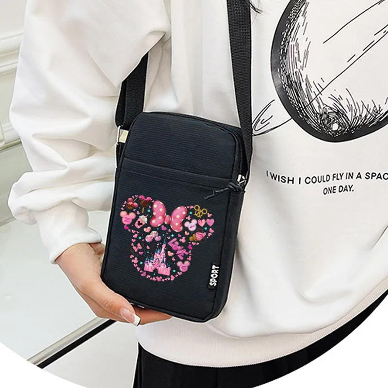 

Castle Minnie Mouse Women's Bag Crossbody Bags Shoulder Bags Female Small Bag Students Single Shoulder Purse Tote Bag