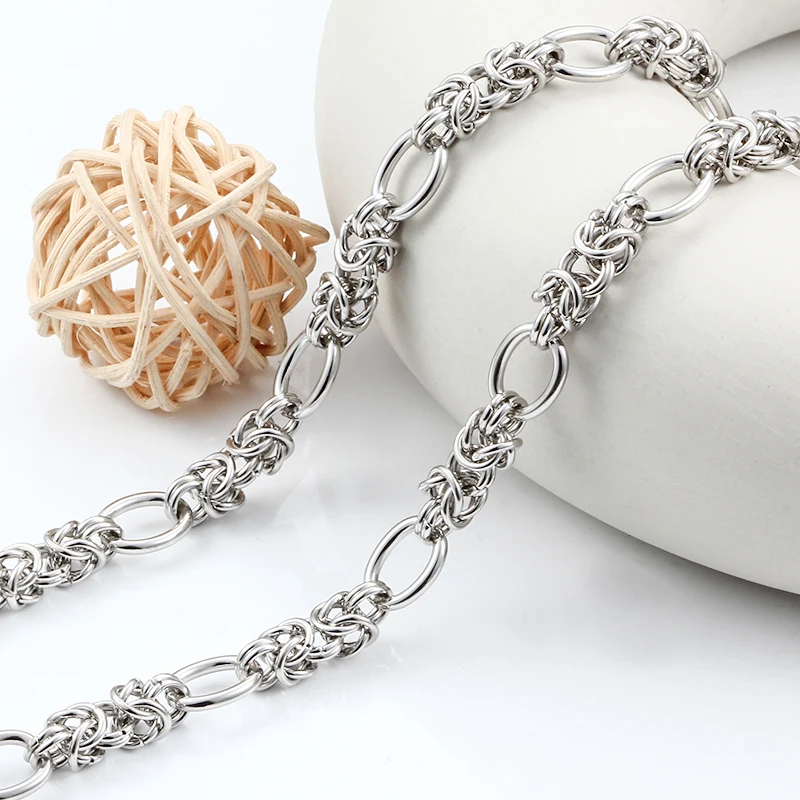 1Meters Stainless Steel 10mm Knot Chains For Jewelry Making Supplies DIY Charms Necklace Bracelet Accessories Findings Not Fade