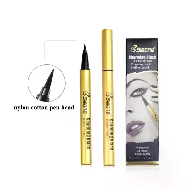 Maquillaje Bsimone, delineador de ojos líquido negro, maquillaje de ojos súper resistente al agua, duradero, fácil de usar, herramientas cosméticas para ojos