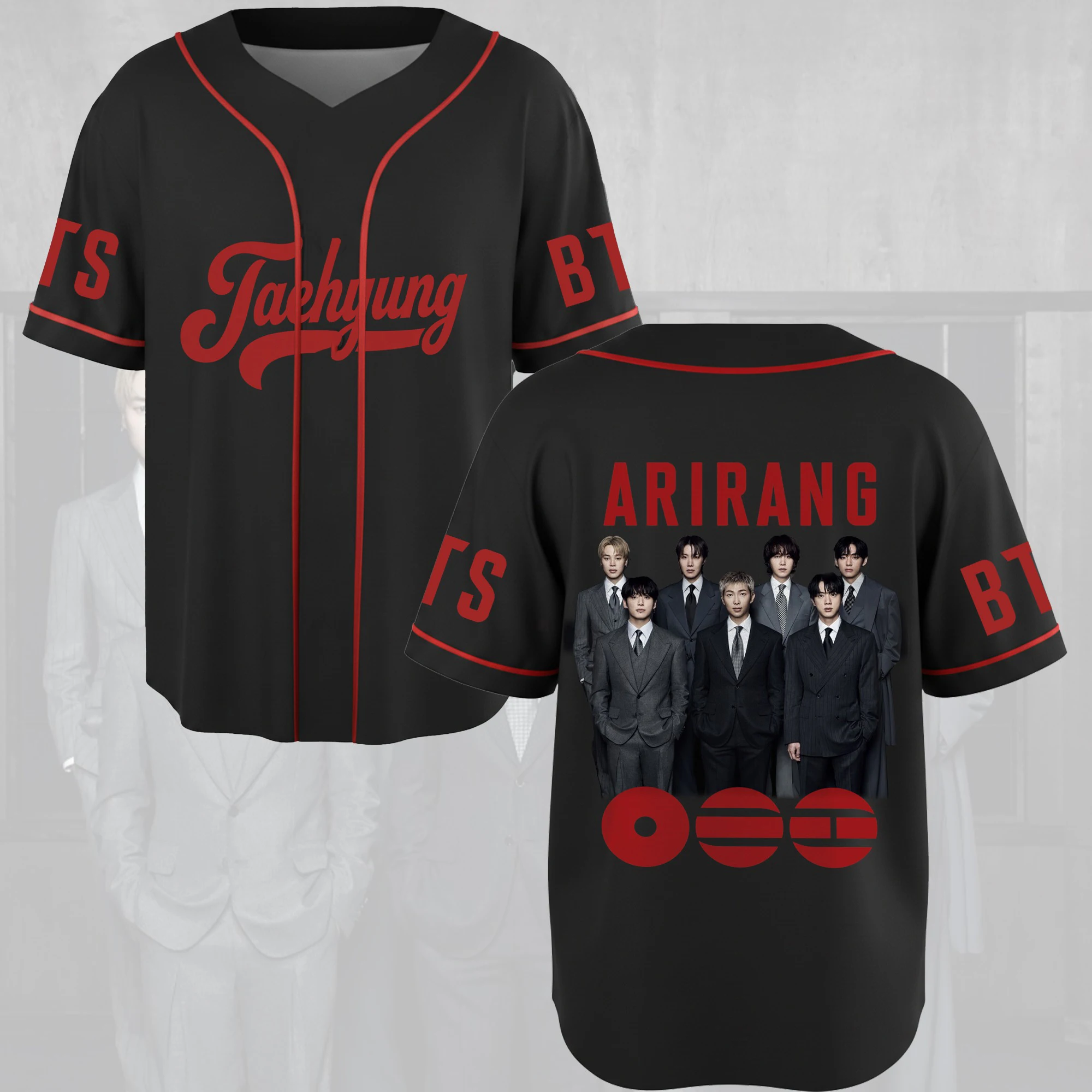 2026 Arirang Album BTS Baseball-Shirt als Geschenk für die Armee, 3D-gedrucktes, lässiges T-Shirt für den Außenbereich, die Straße und den Heimgebrauch, kurzärmelig – Detail 8