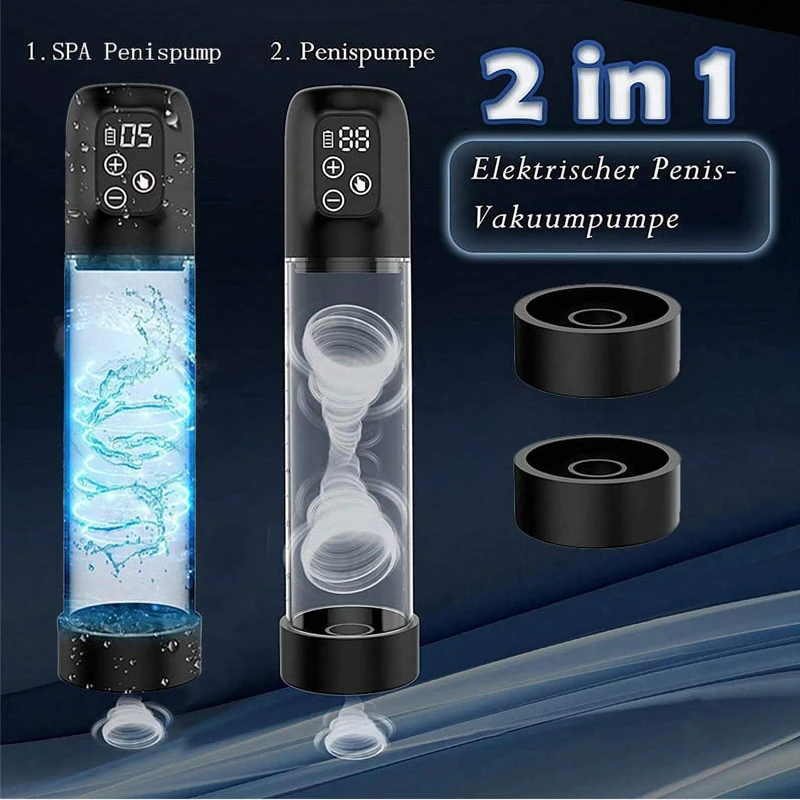 مضخة القضيب LCD ذكر الاستمناء لعبة الجنس للرجال PElectric فراغ القضيب توسيع تمديد مضخة القضيب توسيع جهاز ضغط الهواء #4