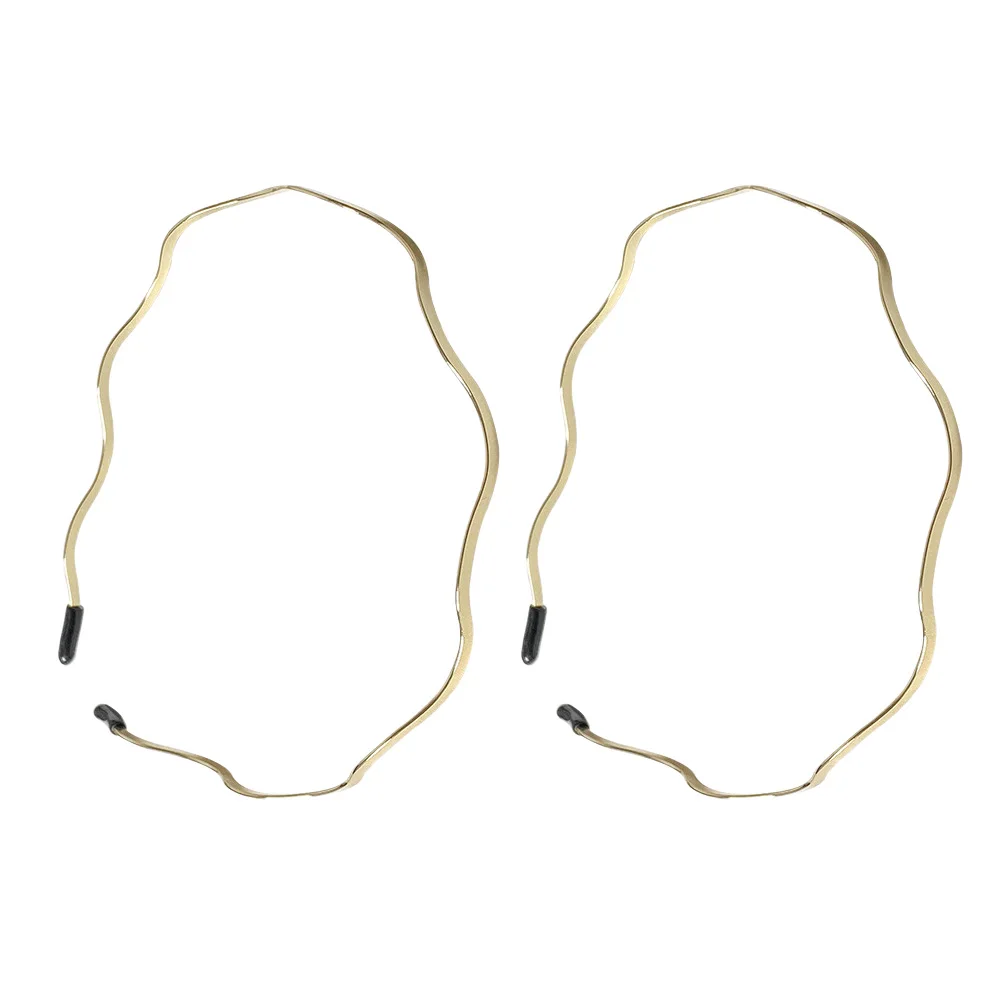 

2 pcs Simple Women Hair Hoops Waved Girls Headband Decorative Headdress Stylish Hair Decoration All-Match Headwear Fashion