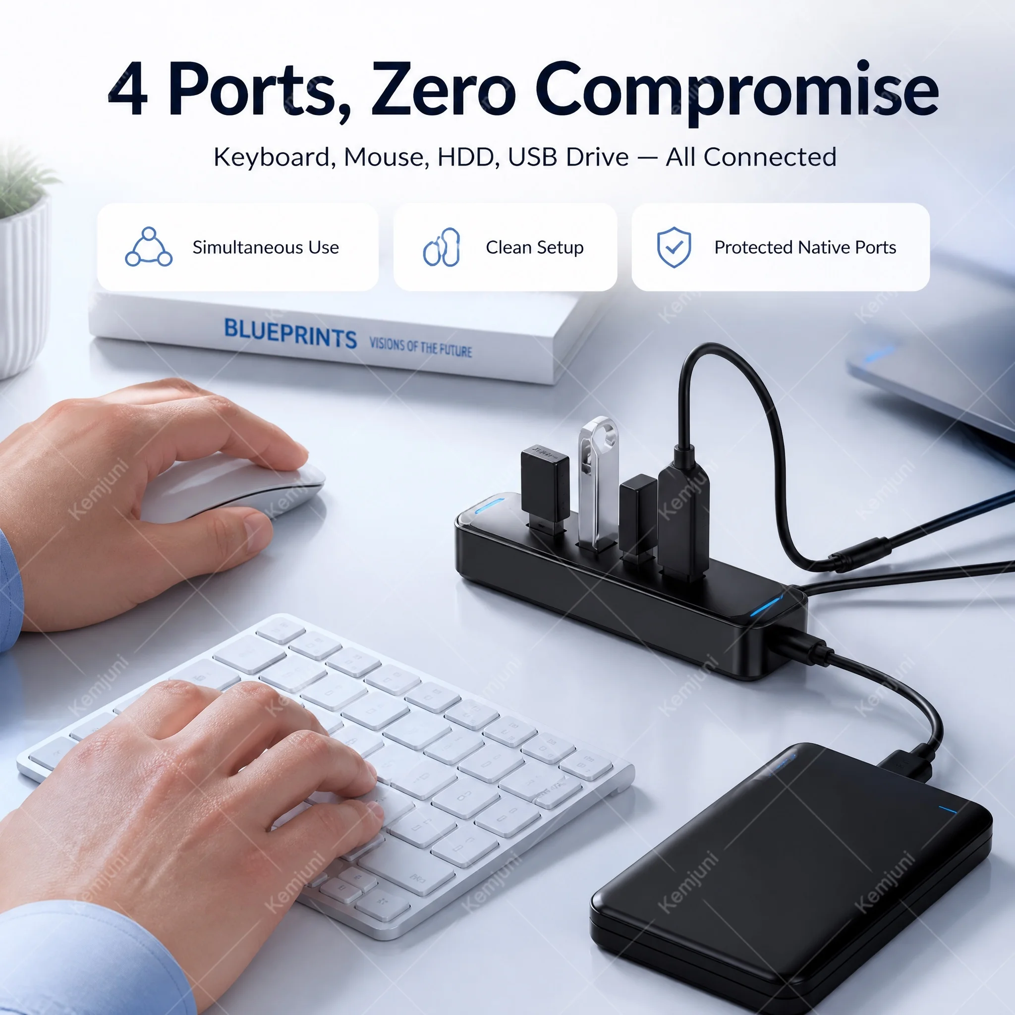 USB-хаб 3.0 с 4 портами, удлин – обзор и цена Laptop Accessories Hub