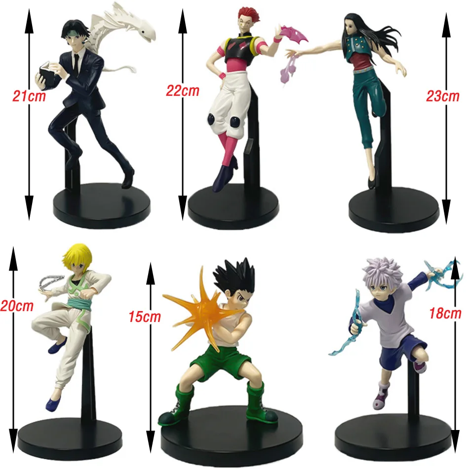 أنيمي هنتر × هنتر كيلوا زولديك غون · فريكس كرولو لوسيلفر الشكل البلاستيكية نموذج جمع زخرفة لعبة دمية الهدايا في الأوراق المالية