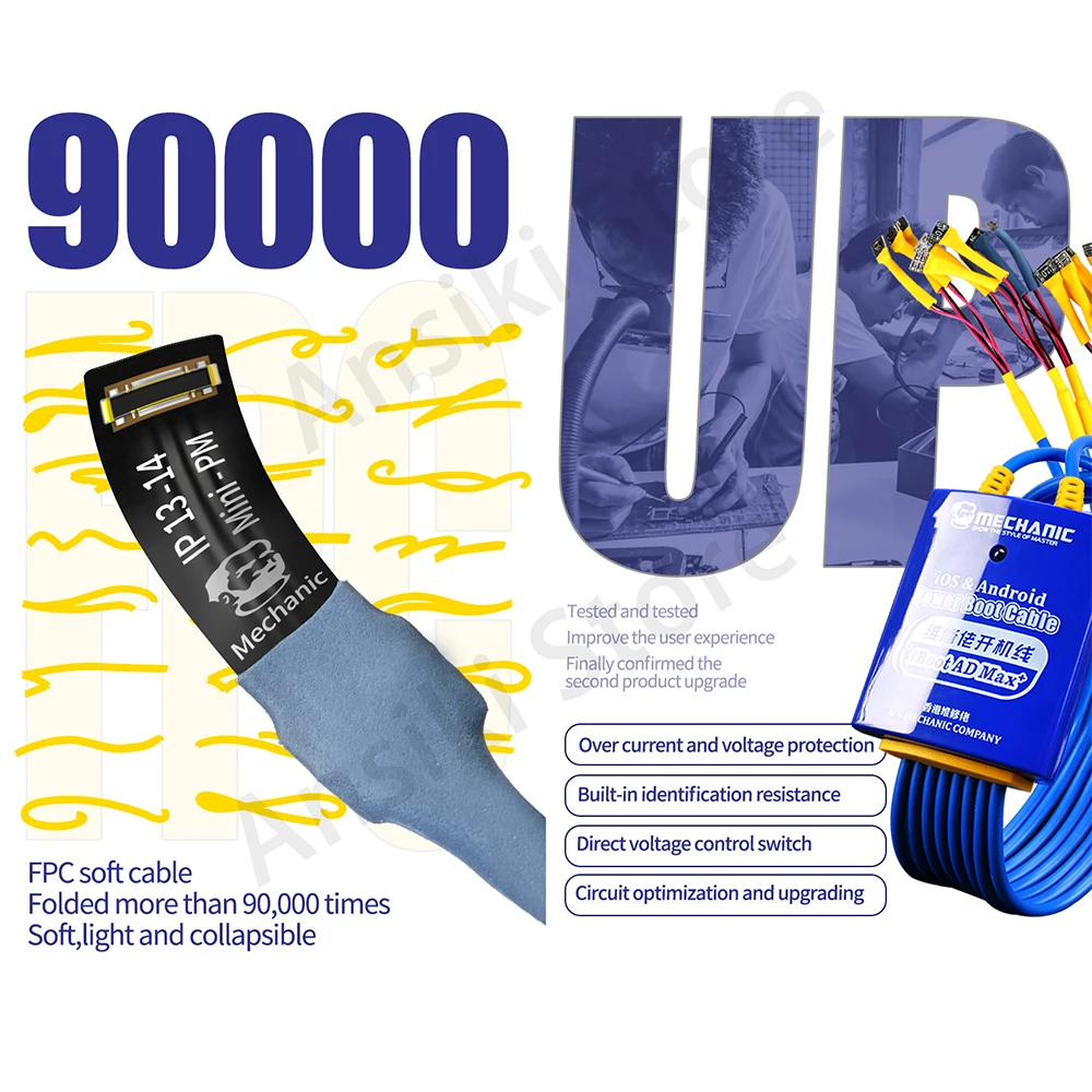 MECHANIC Power Supply Test Cable mobile Phone Power Boot cable For iPhone 6-15PM Android Huawei Xiaomi Switch Power Test Cord