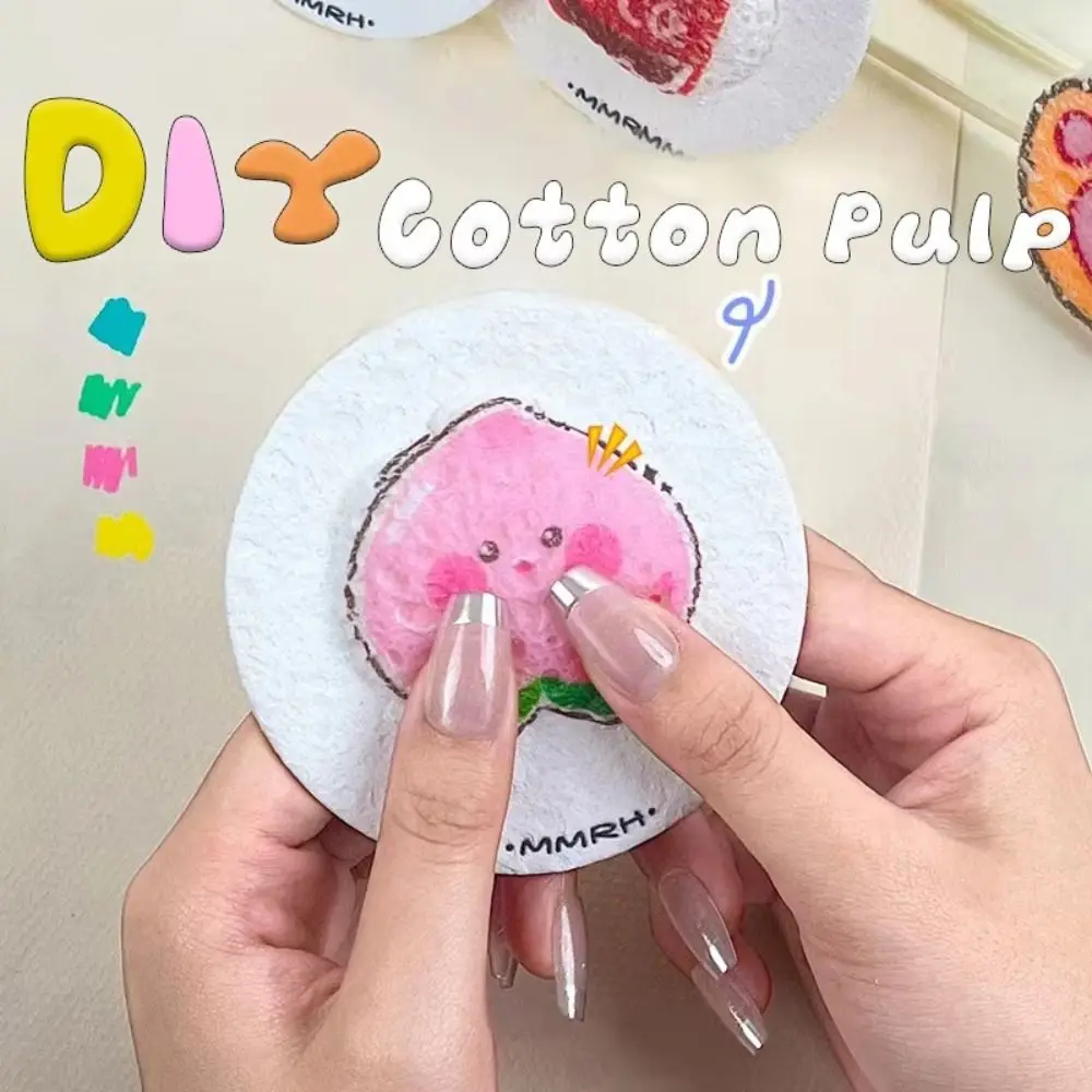 10Pcs Puffy Texture Foam Texture Painting Paper Educational Round Shape Drawing Sponge Paper Handmande School Activities