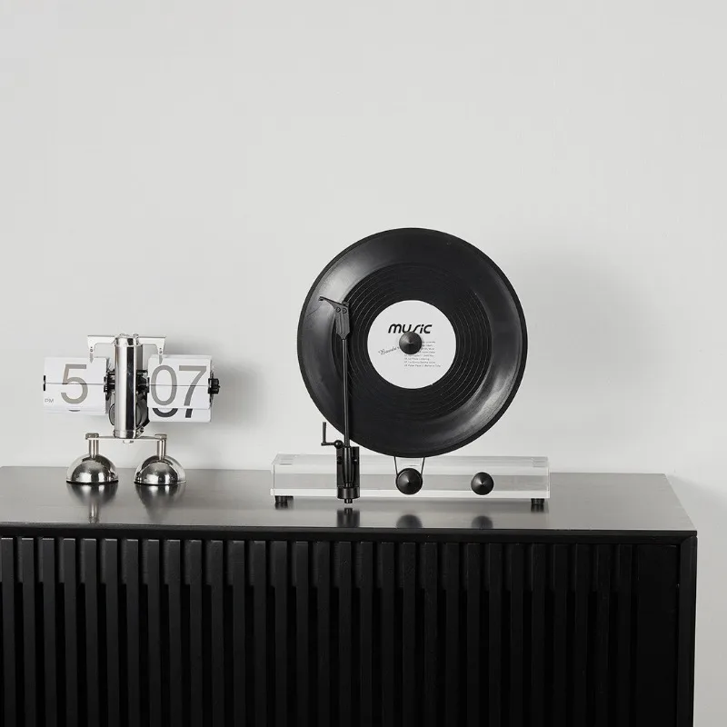 Crystal Phonograph Art Decoration Geometric Crystal Statues Desktop Decoration Crafts Sculpture Modern Home Decoration
