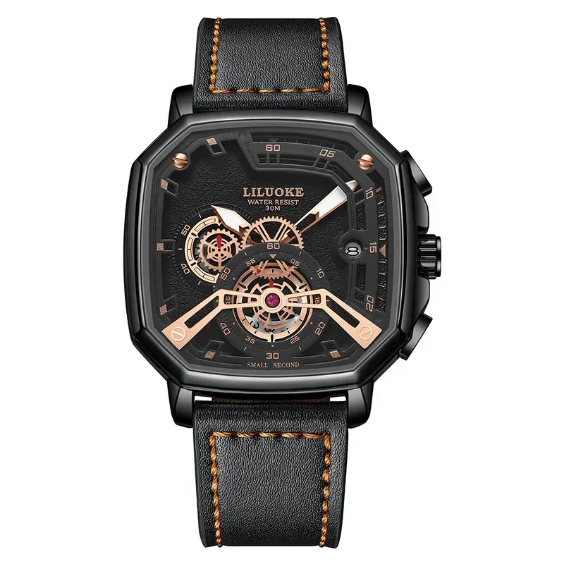 NEWMen's Watch Glow 방수 스퀘어 인기 시계 남성용 시계