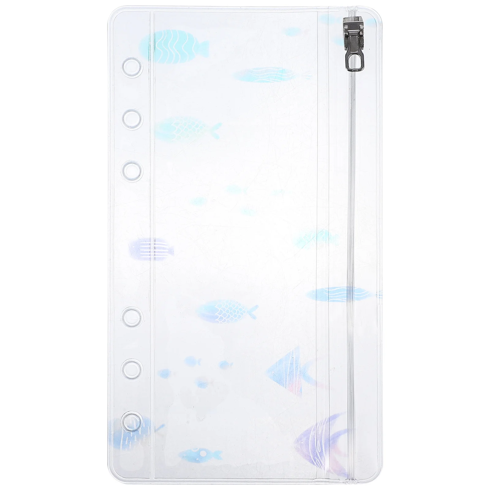 

Сумка на молнии из ПВХ в стиле маленькой рыбки, сумка для хранения с 6 кольцами для блокнота с вкладышами, органайзер для школьных принадлежностей для скрапбукинга