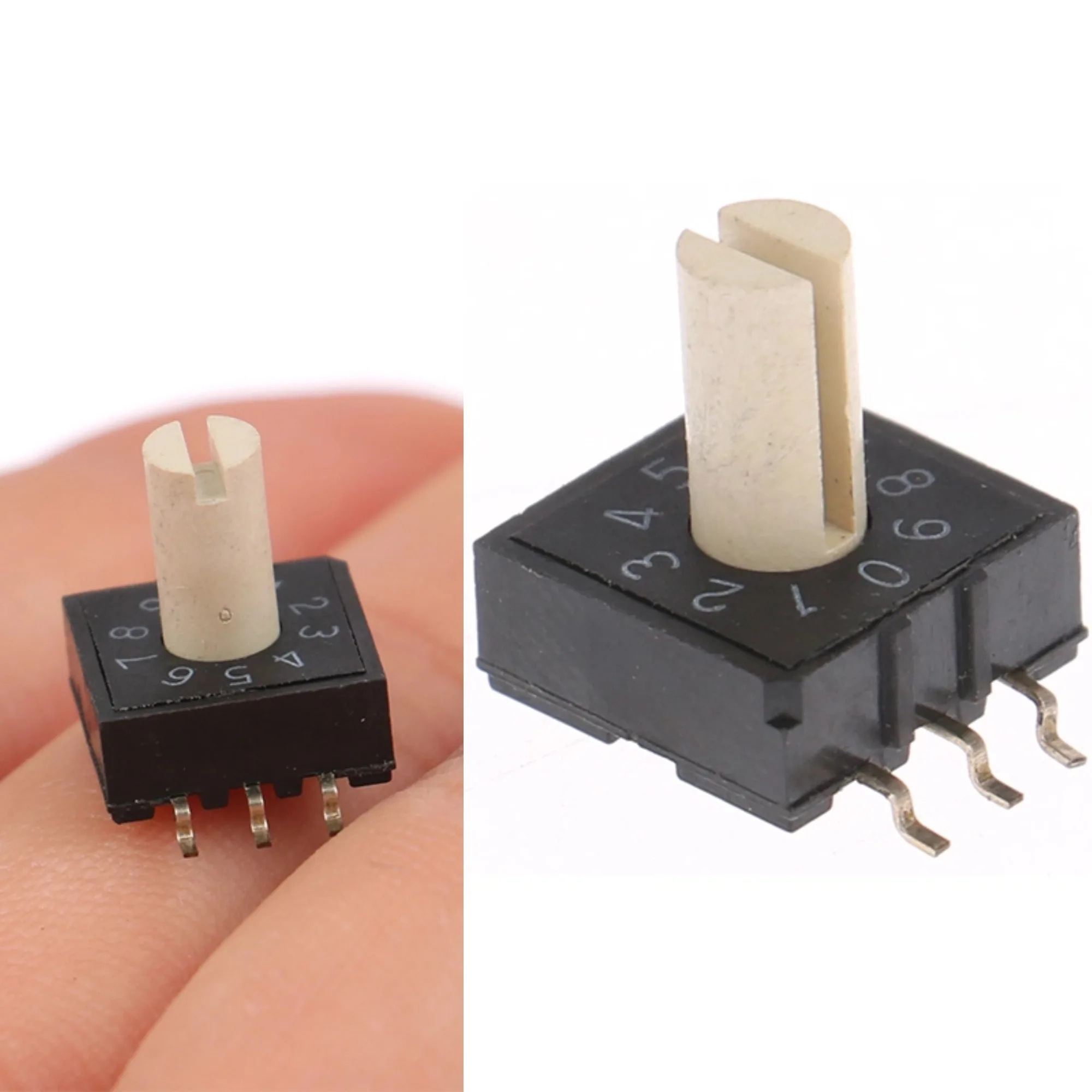 

High Quality RM3HAF-10 Rotary Dial Switch 10 0-9 Coding Switch Patch 3:3 With Handle Rotary Coding Switch Accessories