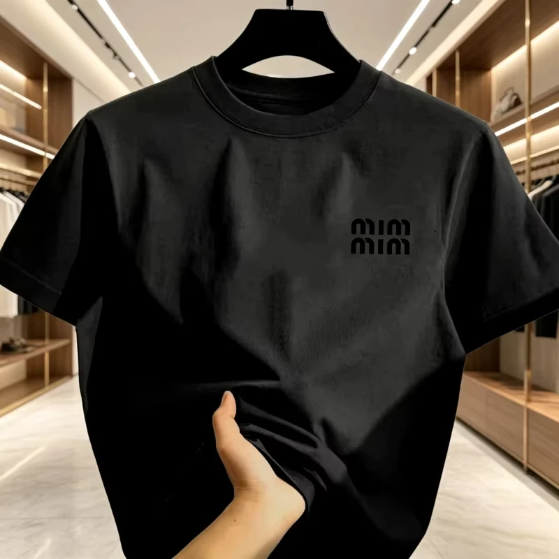 2026 new Summer new style unisex loose letter print luxurious street style couple matching model breathable T-shirt