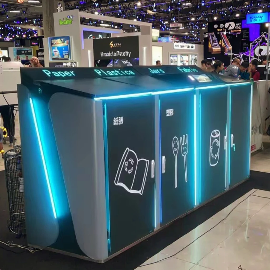 

4 Interval Strip Color-Changing Outline Light Intelligent Trash Can Intelligent Combined-type Garbage Classification Bin