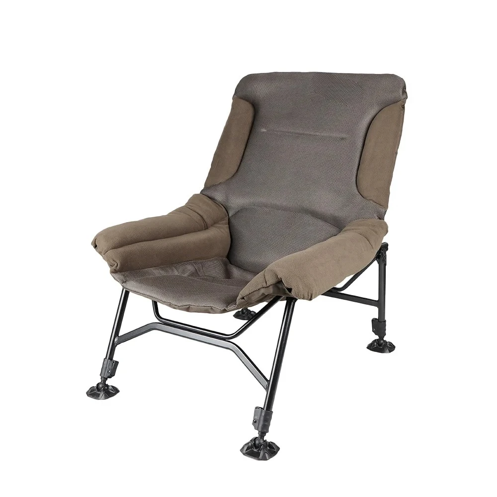 Folded Fishing Chair  Outdoor Iron  Fishing Bed Chair Beach Chair for Camping Works for Beach Picnic Fishing Park Use