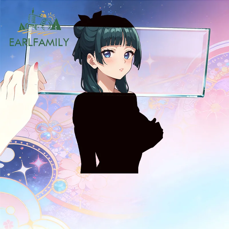 EARLFAMILY Maomao Peek Fine Decal Fashion Anime Laptop Helmet Car Stickers Car Accessories Waterproof Air Conditioner Decoration