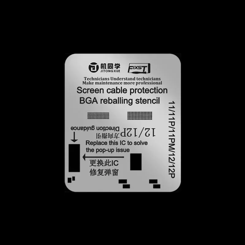 JTX Screen IC Planting Tin Stencil dla iP11/12/13/14/15 Pro Max Polishing Reballing/Protection Stencil Net LCD Screen IC Cable