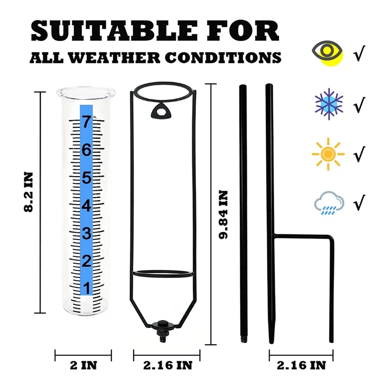 A24F-قياس المطر الزخرفية قياس المطر أفضل مقاييس المطر المقدر للفناء مع حصة