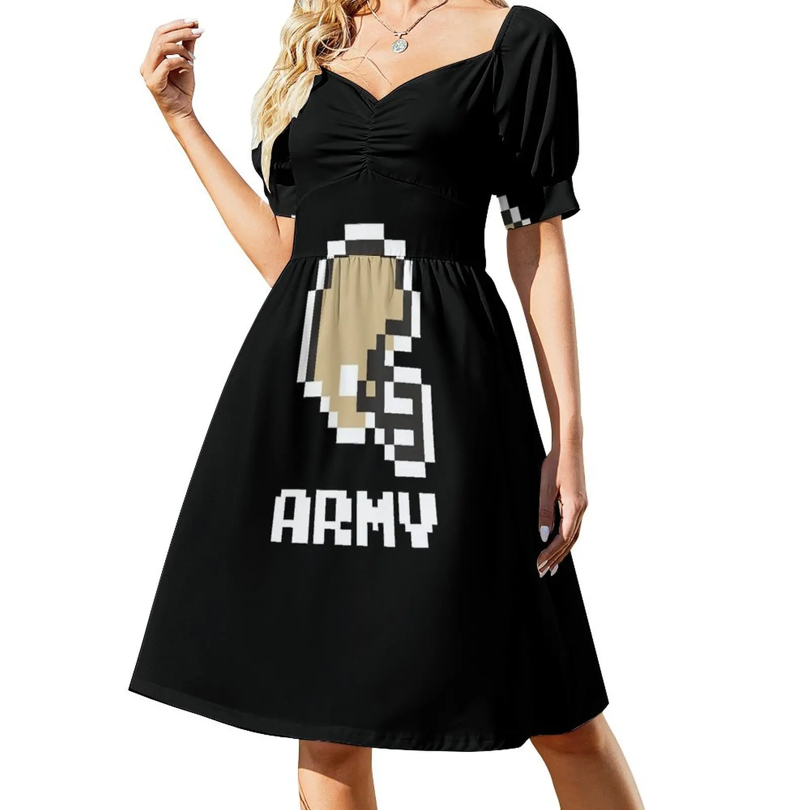 

Army Black Knights (Tecmo Super Bowl Football Helmet) Short-Sleeved Dress Women's evening dress long dress women summer