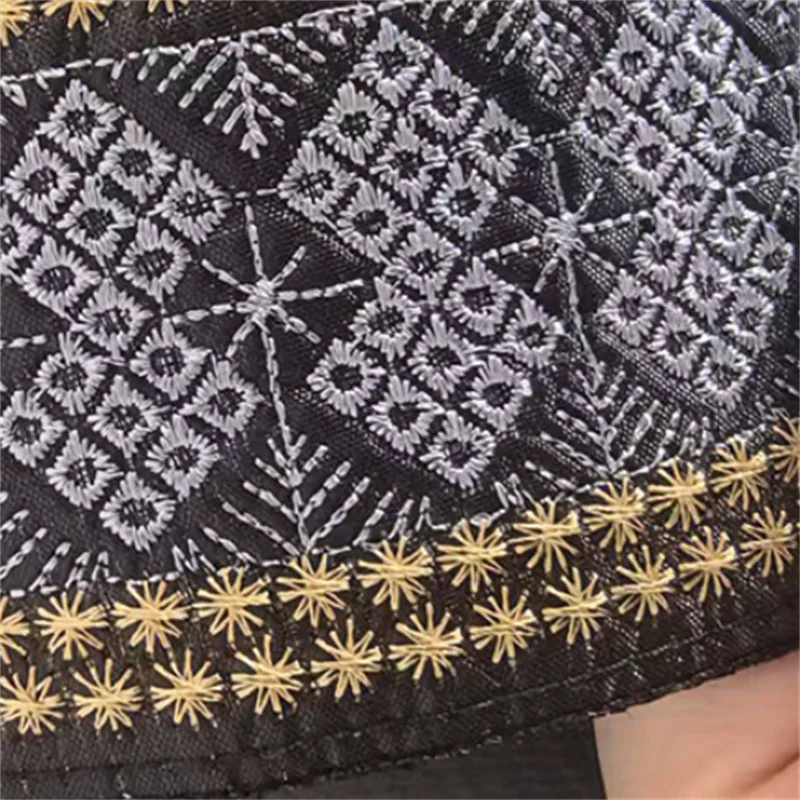 Chapéus de Oração Muçulmanos em Algodão com Bordado, Kippah Judaica, Chapéu Homme, Lenço de Cabeça Árabe, Topkippot, Turbante, Boné Saudita UAE