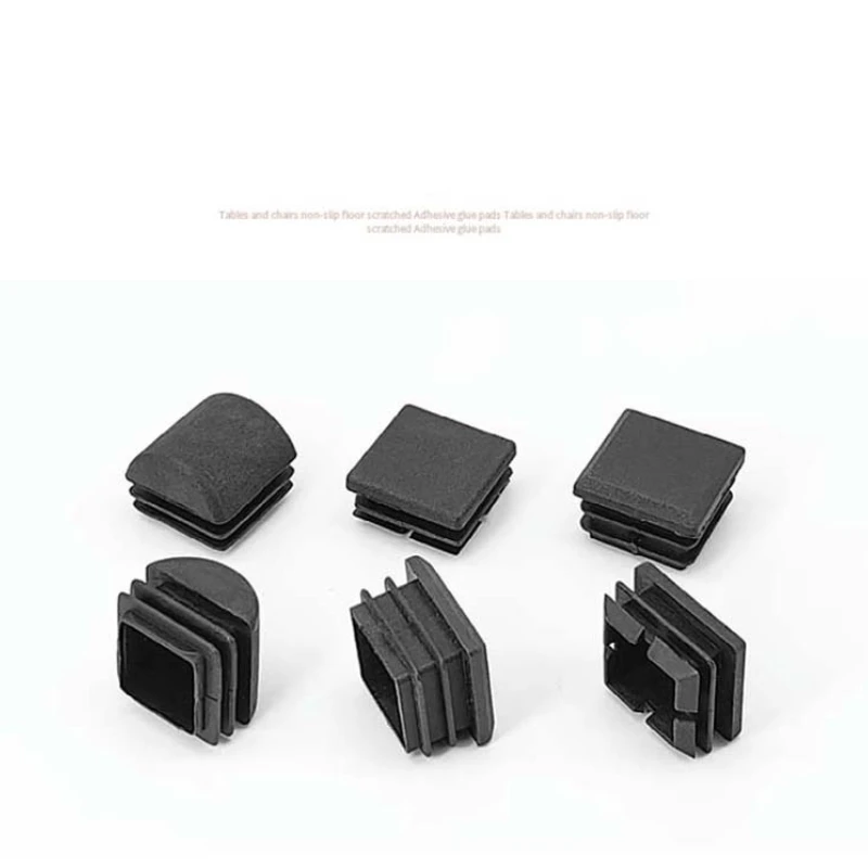 Square Black/White Furniture Leg Caps 25x25mm Plastic Blanking End Caps Pipe Inserts Plug Non-Slip Floor Protectors Dust Plugs