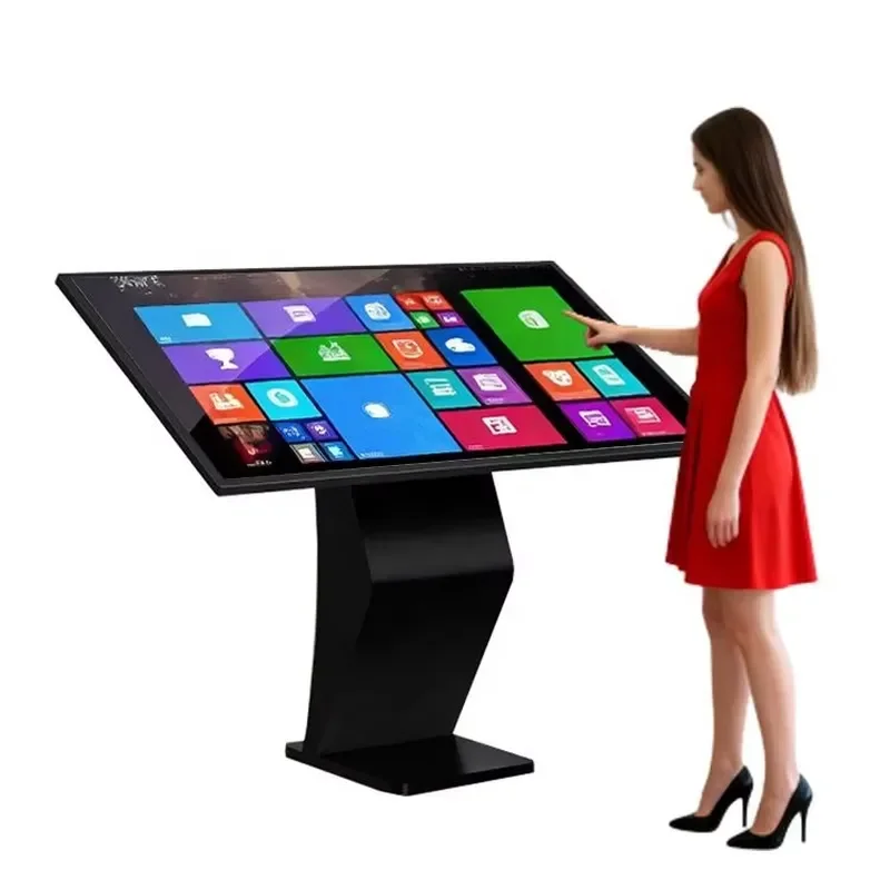 32 Inch Floor Standing Touch Screen Kiosk Interactive LCD Display Digital Signage For Hotel Bank Shopping Mall Self Service