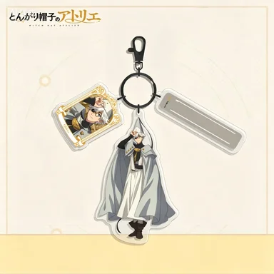 Fashion Anime Acrylic Key for Witch Hat Atelier Olruggio Qifrey Coco Charm Student School Bag Hanging Decoration Birthday Gift view 3
