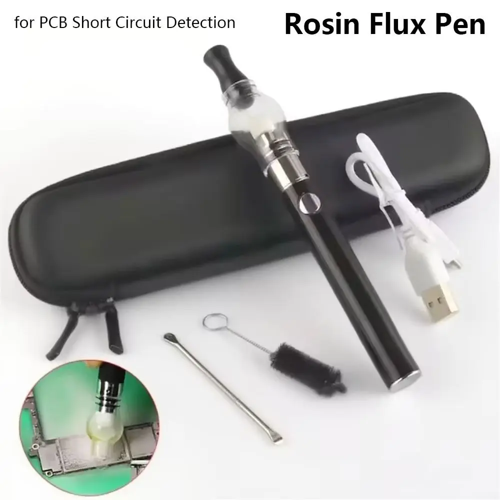 1Set USB Charging Rosin Atomizer Alloy Steel Rechargeable Battery PCB Short Circuit Detector 90x11mm Thickened Glass