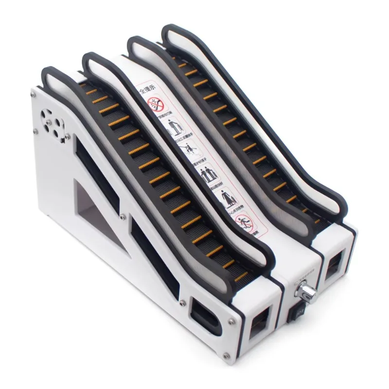 Portable wireless escalator model with adjustable speed and forward/backward - 3D printed DIY educational toy