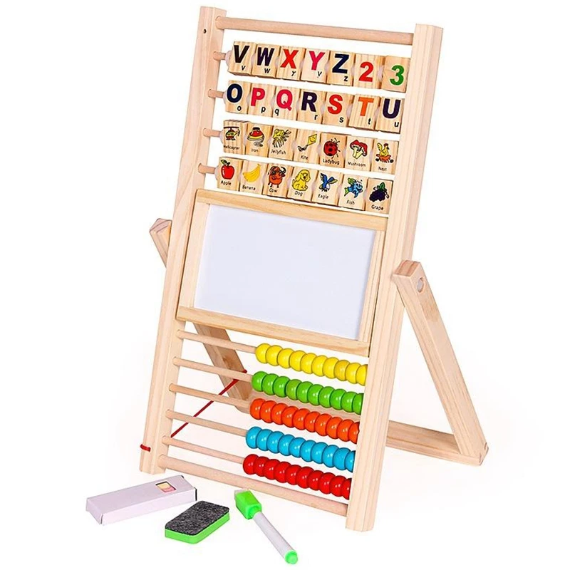 B78B-Multi-Function Abacus Learning Frame Wooden Counting Cognitive Board Children Early Education Mathematics Abacus