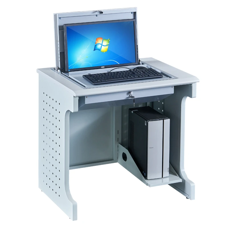 

Screen Flip Rotatable Educational Furniture Flip-up Computer Table PC Desk
