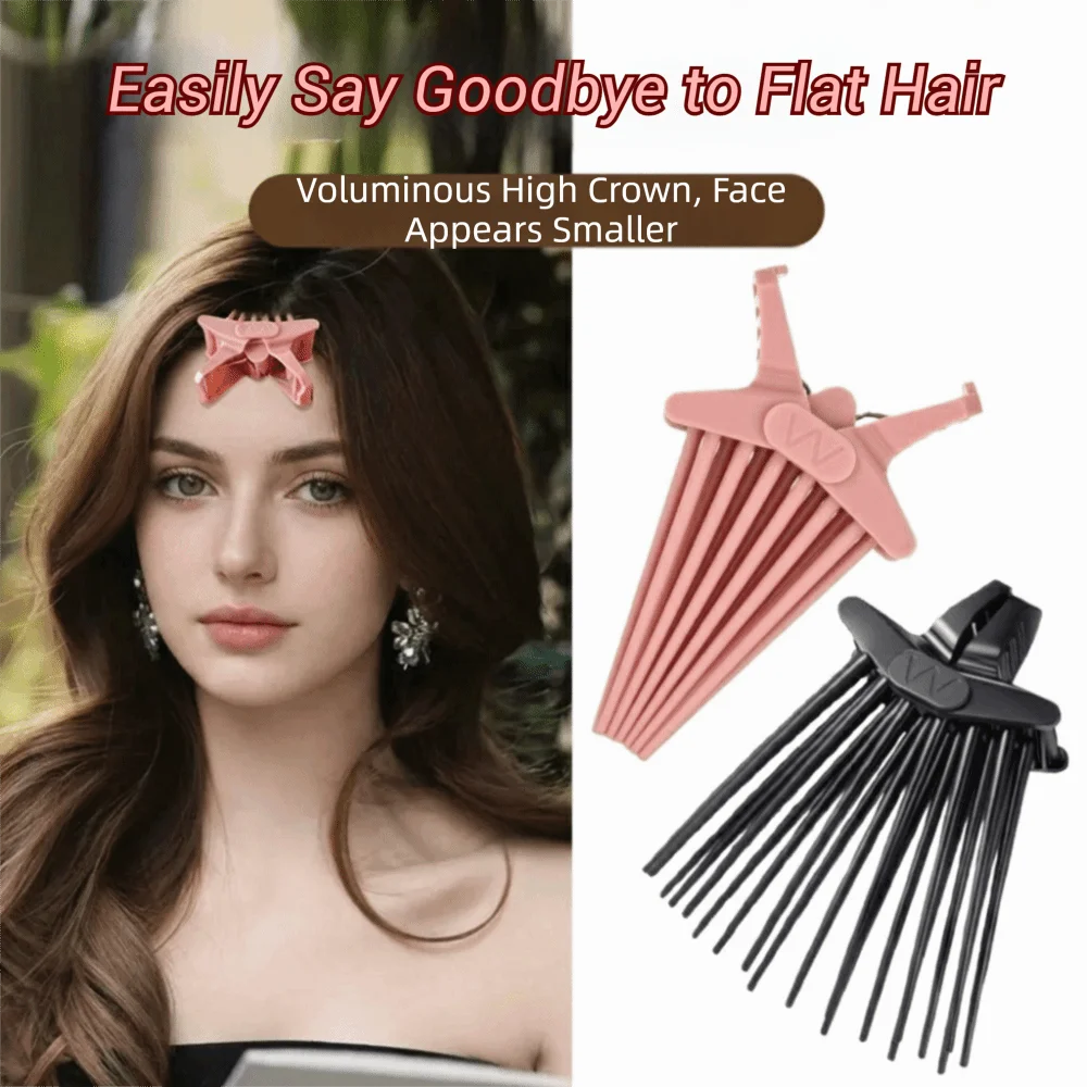 Portable Curling Roots Fluffy Hairpin Natural High Cranial Top Curling Bangs Clips Non-Slip Simple Curler Styling Clip Salon