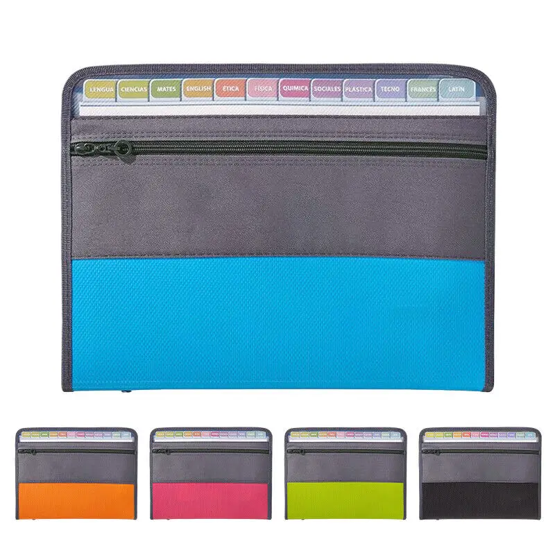 Imagem -05 - Multi-layer Classificação Pasta Bolsa a4 Zipper Acordeão File Organizer Documento Bolsa Armazenamento de Escritório Zippered Pouch 13 Bolso