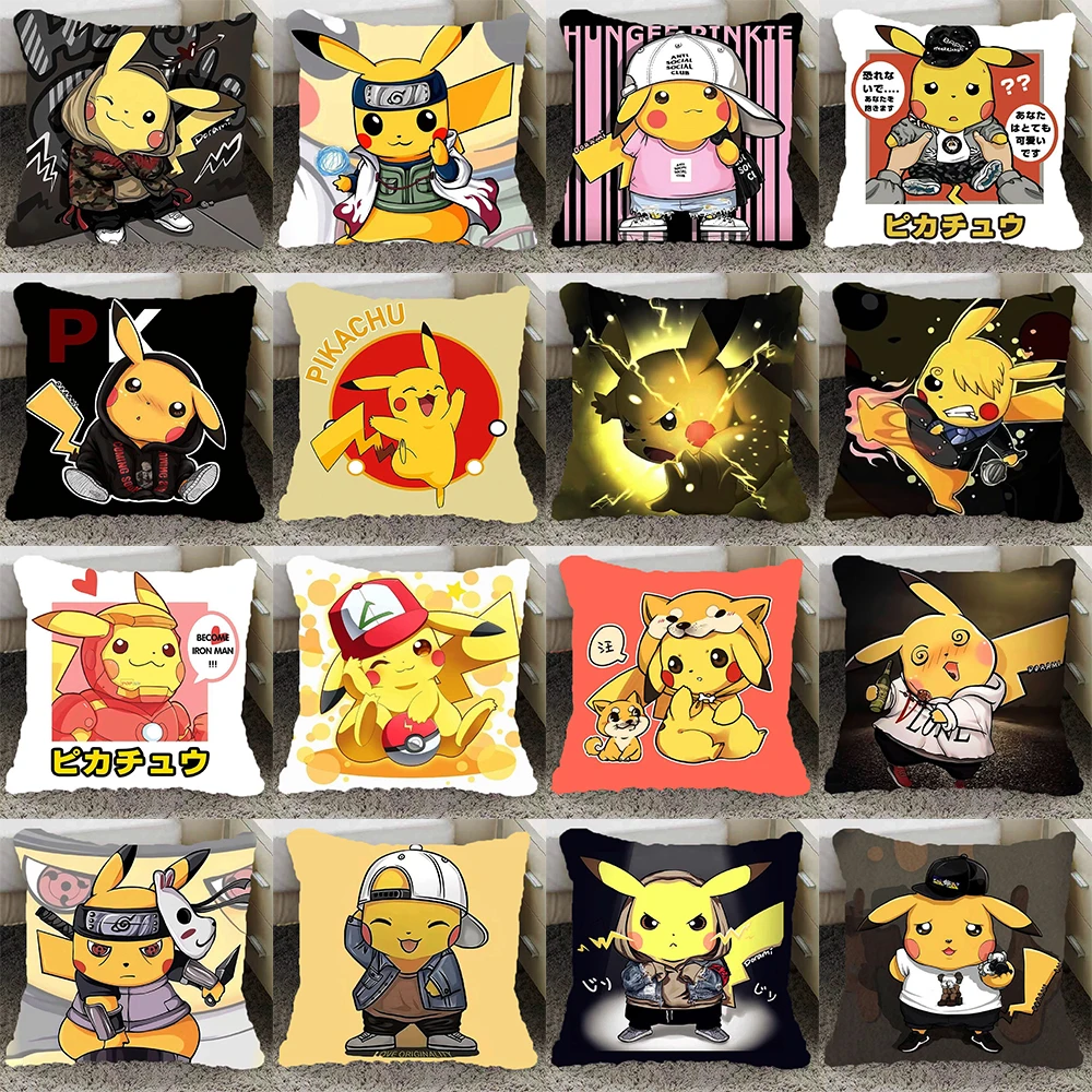 

Pokemon Pokemon Pillowcase Cute Cartoon Pikachu Cushion Cover Suitable for Home Living Room Sofa Room Decoration Children Gift