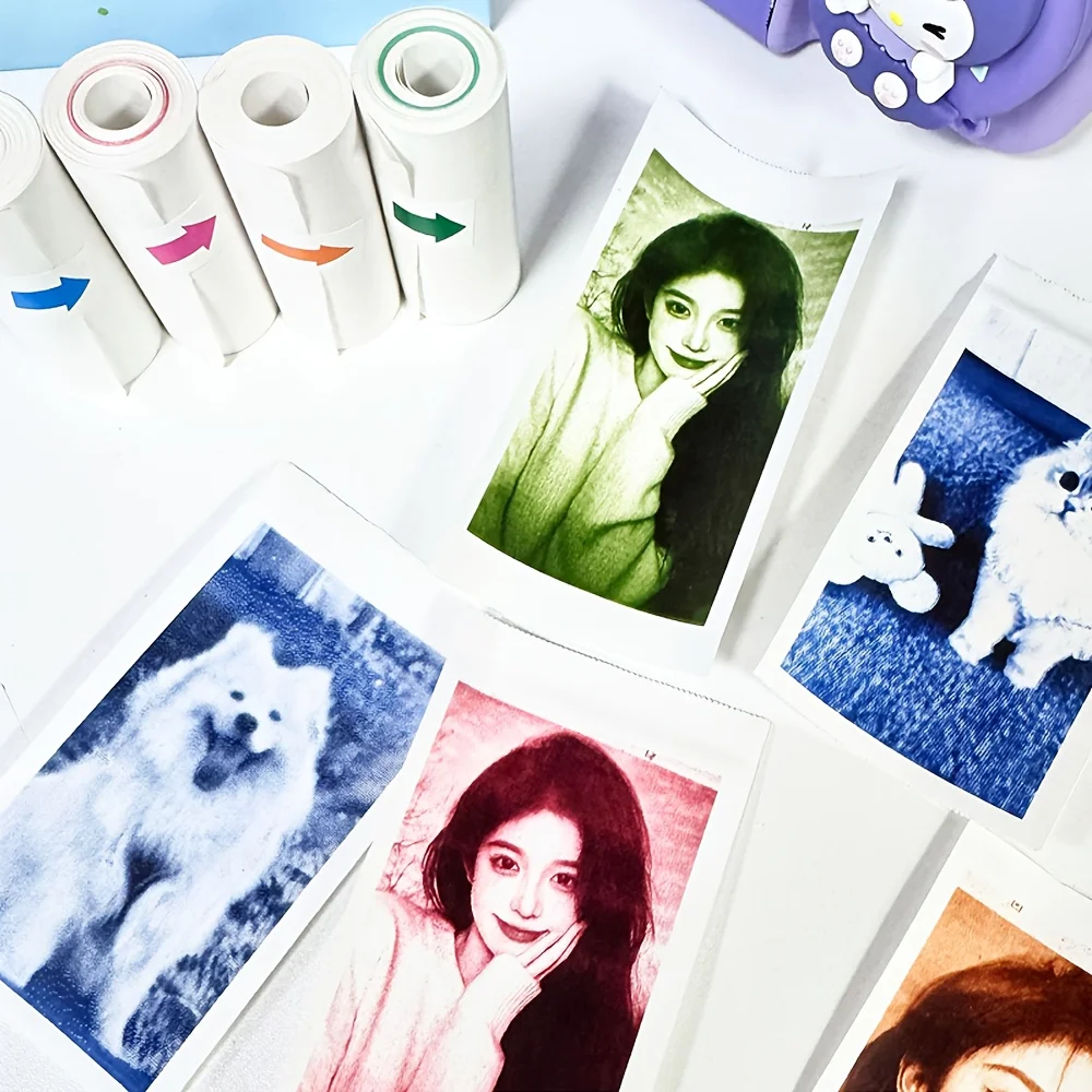 57x25mm Color Photo Thermal Paper Thermal Printing Compatible with Thermal Printers/Label Makers for Shipping Receipts Photos