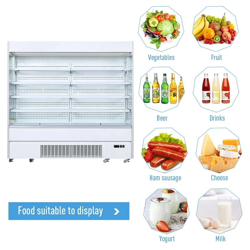 Commercial Open Fruit And Vegetable Display Refrigerator