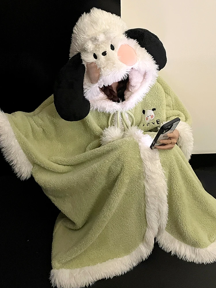 

Winter Thiened Coral Fce Flannel Pajamas Women's Home Clothes Spwear Cute Charlie Dog Robe JIJIFA Polyester Fiber