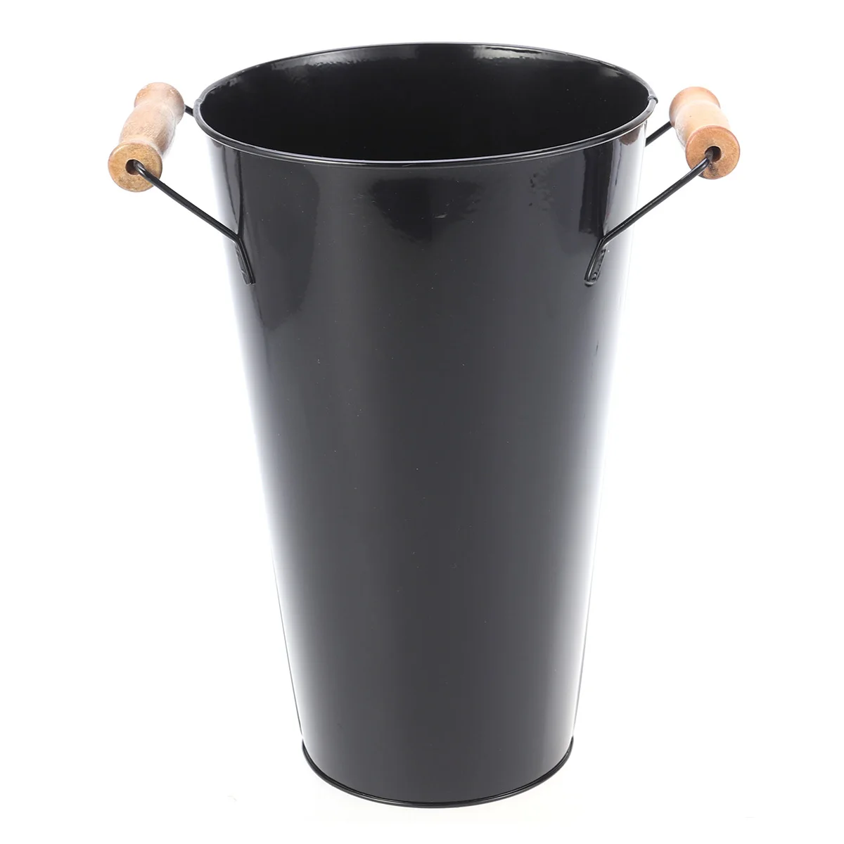 

Wrought Iron Flower Vase Black Floor Standing Water Saving Succulent Desktop Plant Pot Creative Home Decoration