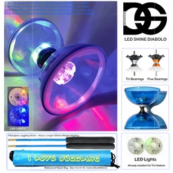 LED Dazzling and Sparkling Diabolo Stage Performance Outdoor Fitness Sports Fun Gift Juggling Kits