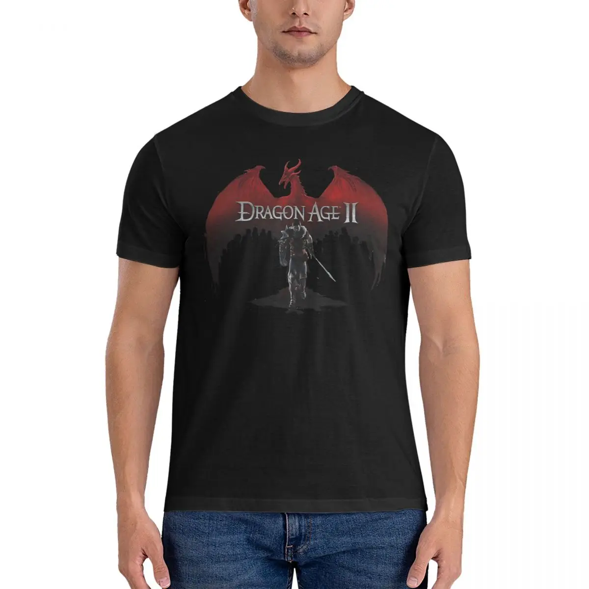 Best Selling - Blood Merchandise Men's T Shirt Dragon Age Novelty Tee Shirt Short Sleeve O Neck T-Shirts 100% Cotton Gift Idea