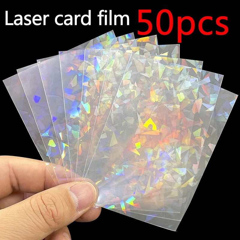 66*91mm Holographic Soft Trading Laser Card Film Sleeve For Pokemon Game Protector Folder Yugioh Baseball Case Holder