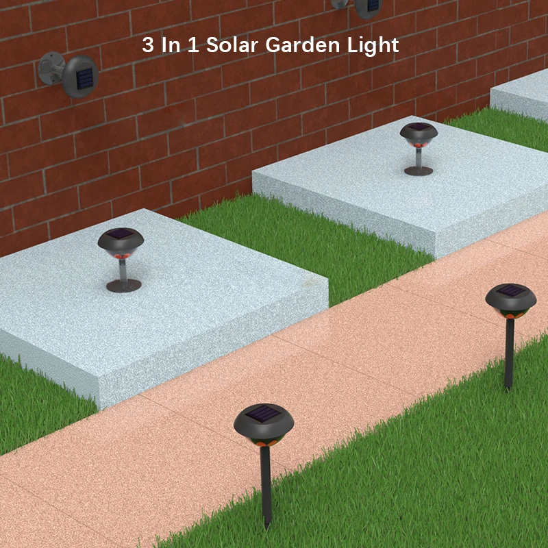 Solar Outdoor Spotlight, LED Waterproof Ground Plug Lights, Light Control, for Garden Street Balcony Camping Summer Home Decor 