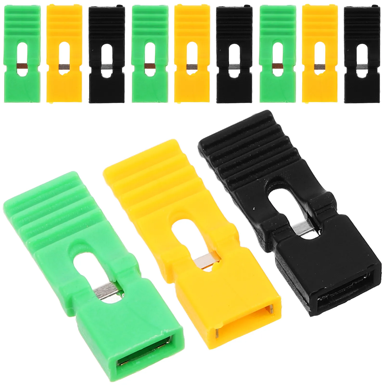 

60Pcs Pitch Short Circuit Jumper Caps Open Closed Block for DIY Electronics Motherboard Hard Drive Repair Kit Black Green Yellow