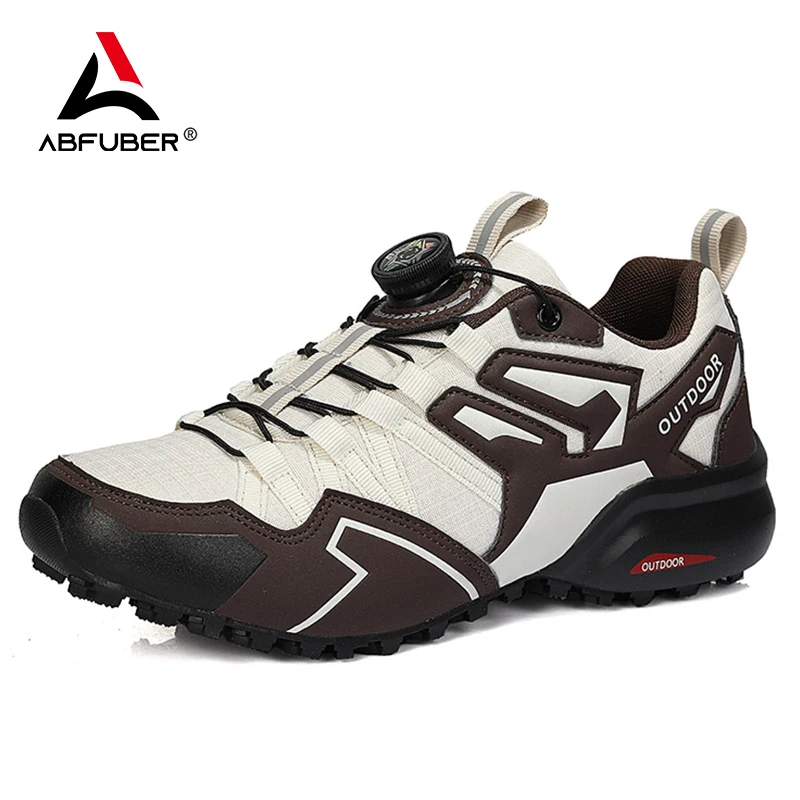 Zapatos de senderismo originales para hombre, zapatillas de malla transpirable, ligeras, para correr al aire libre, con bloqueo de ciclo, para