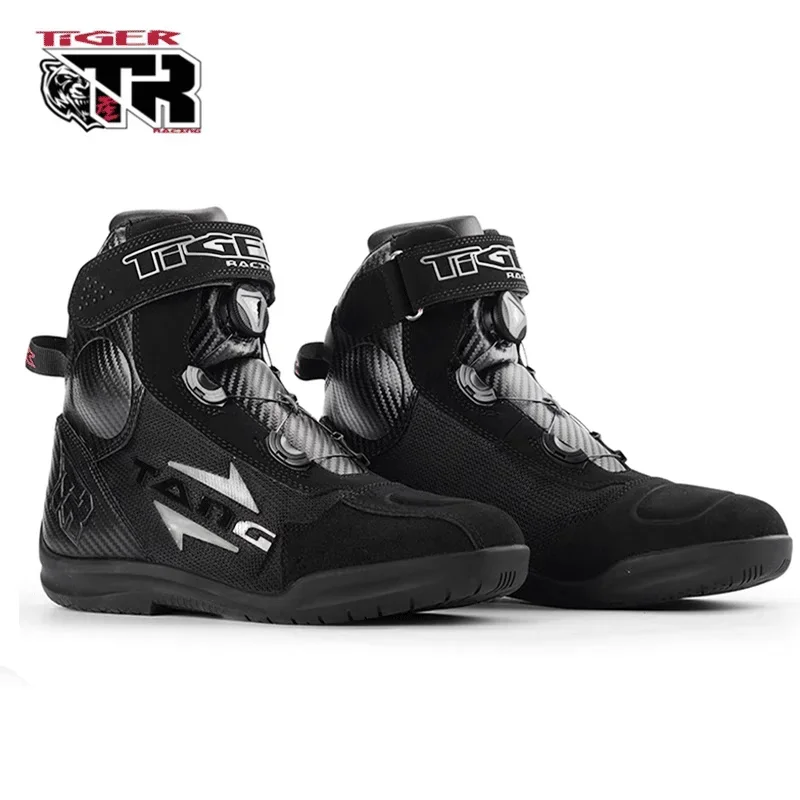 TR Tiger Motorcycle Riding Boots Summer Breathable Comfortable Anti-fall Recreational Riding Protective Motorcycle Boots