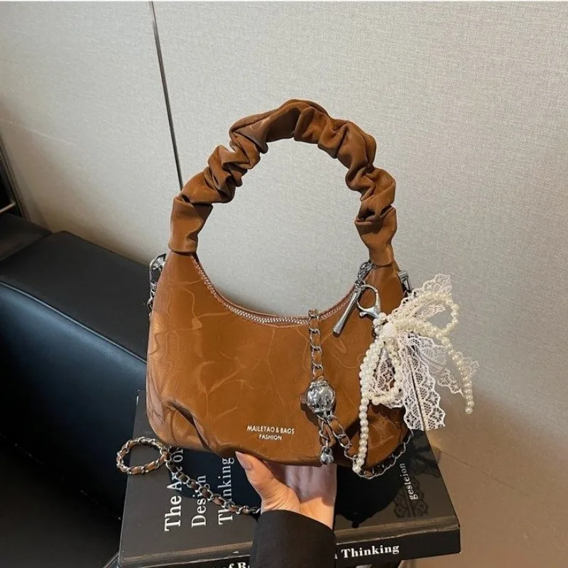 

Изысканная богемная сумка с рюшами, цвет Майяра, мини-сумка на одно плечо, женская мини-сумка