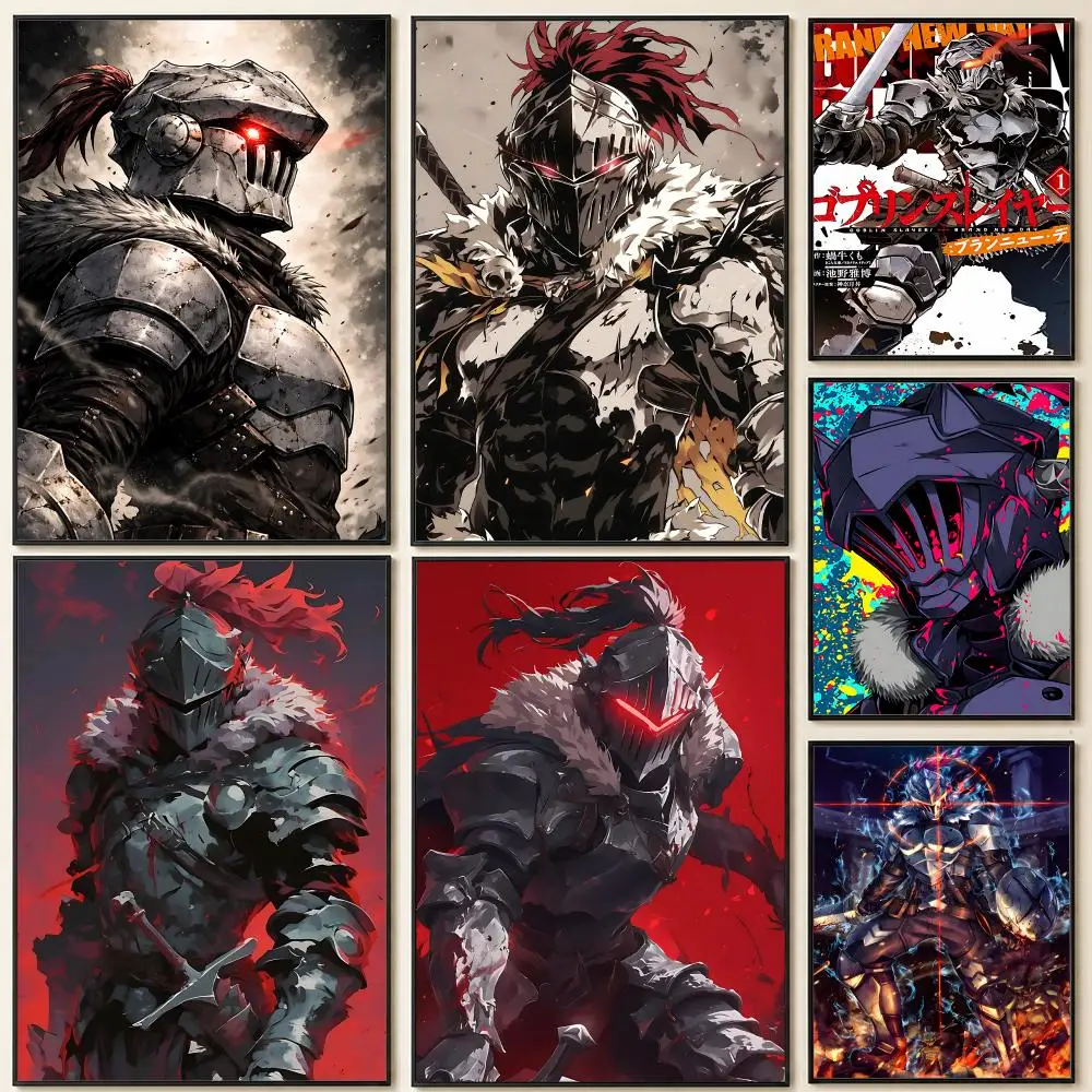 anime G-Goblin S-Slayer Poster HD Self Adhesive Wall Poster Waterproof Removable No Fade for Bedroom Living Room Decor